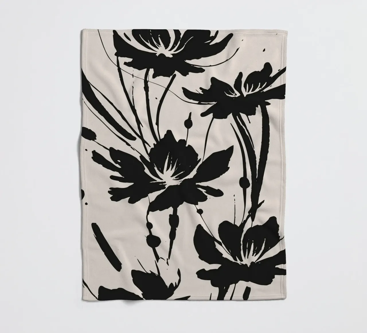 fiori d'inchiostro coperta in pile da studiopicaprints