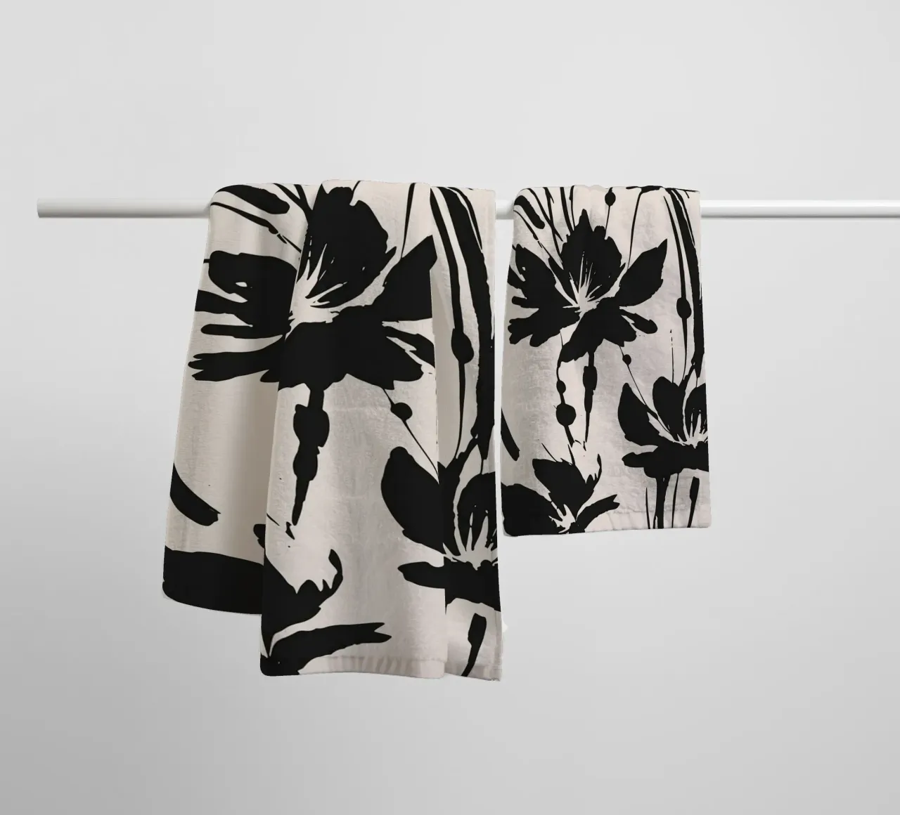 fiori d'inchiostro asciugamano da bagno da studiopicaprints
