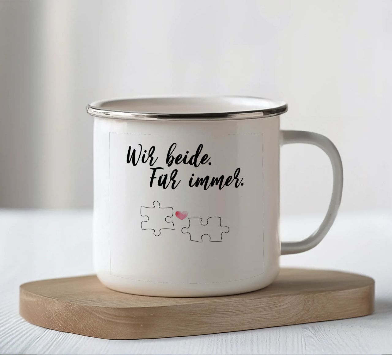 Wir beide für immer tazza in smalto da artbox44