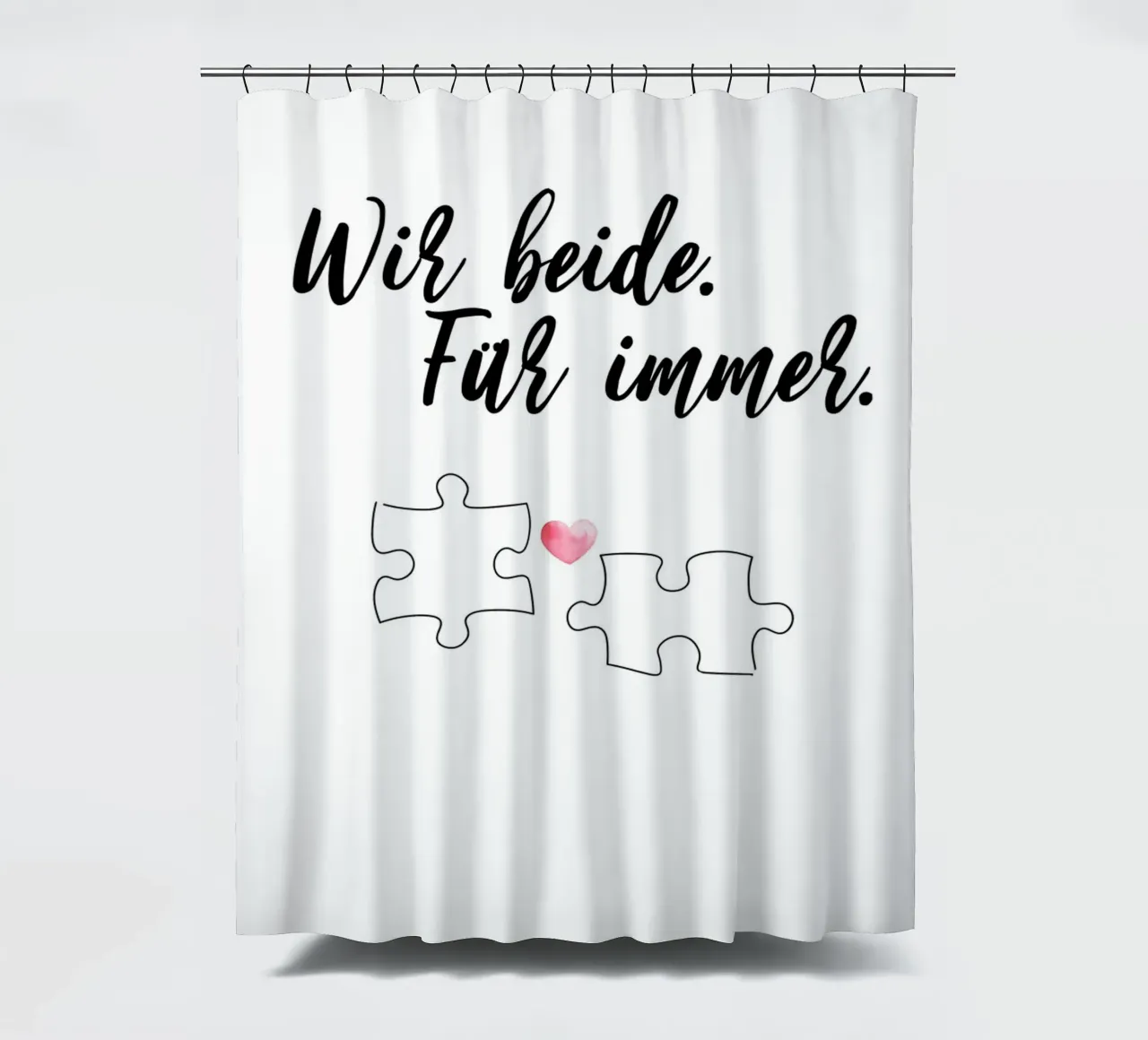 Wir beide für immer cortina de baño de artbox44
