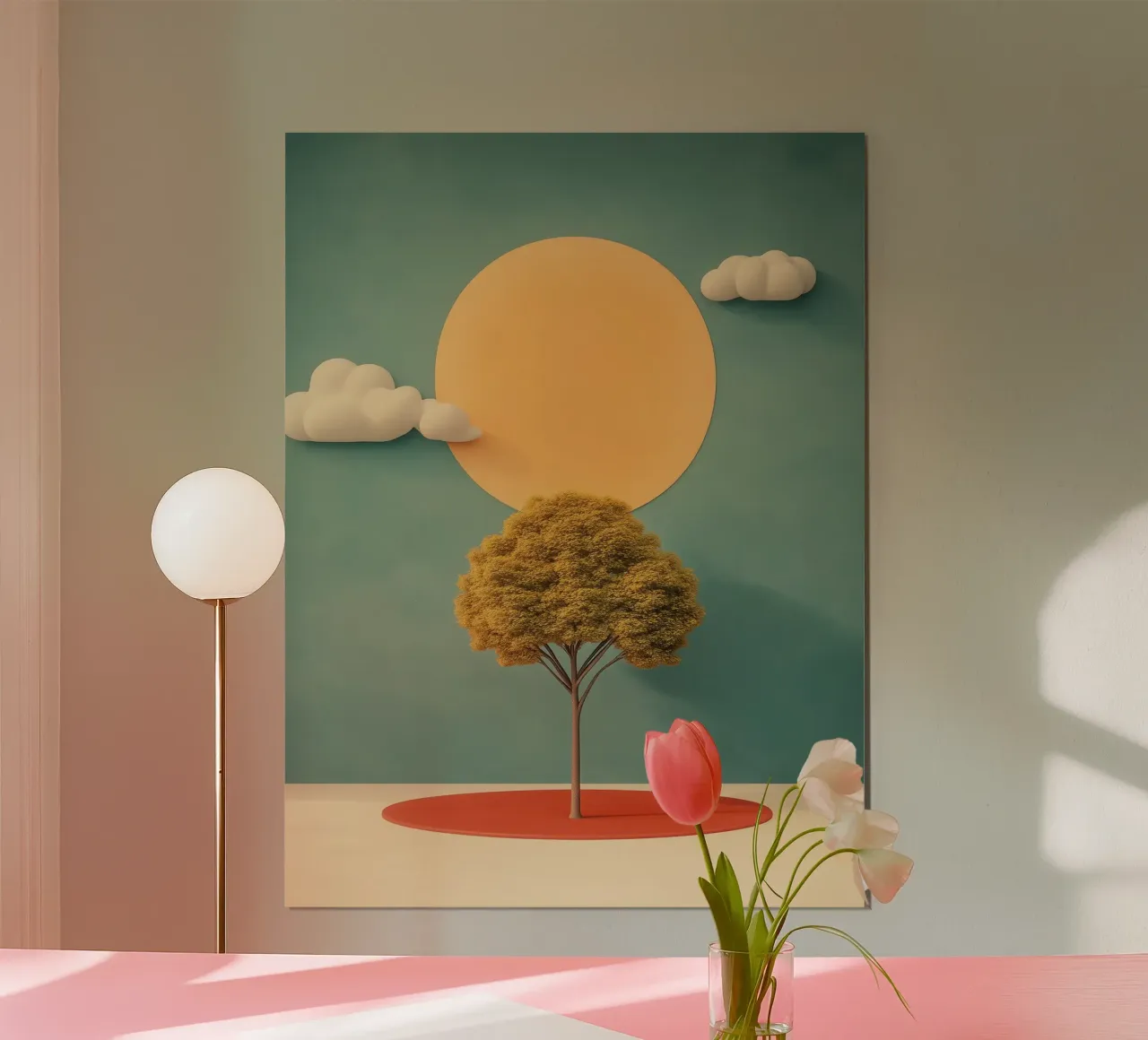 Collage 3D minimalista poster con telaio in alluminio da Little Things
