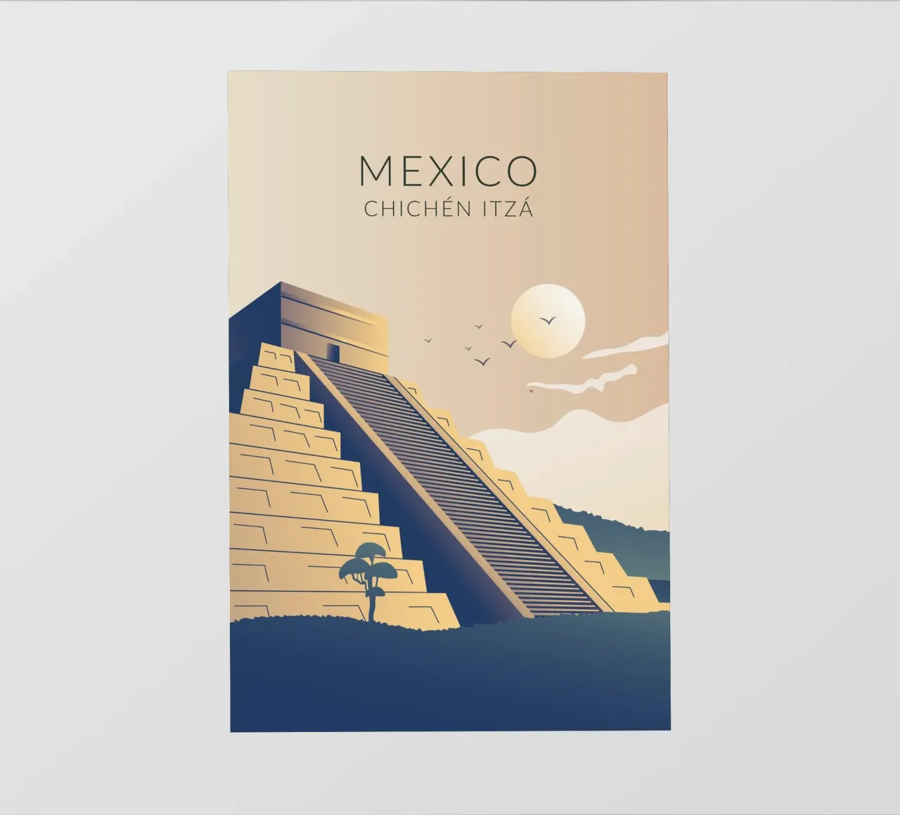 Chichén Itzá Messico pellicola backlit da studiopicaprints