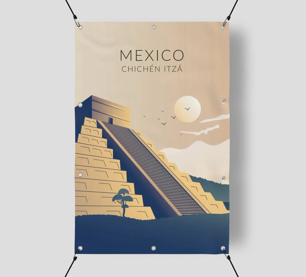 Chichén Itzá Messico telo in pvc da studiopicaprints