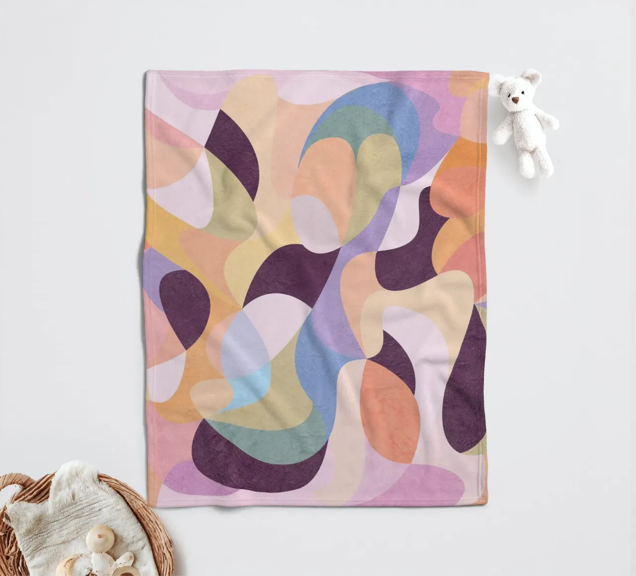 Abstract Play coperta in pile da lovely lines