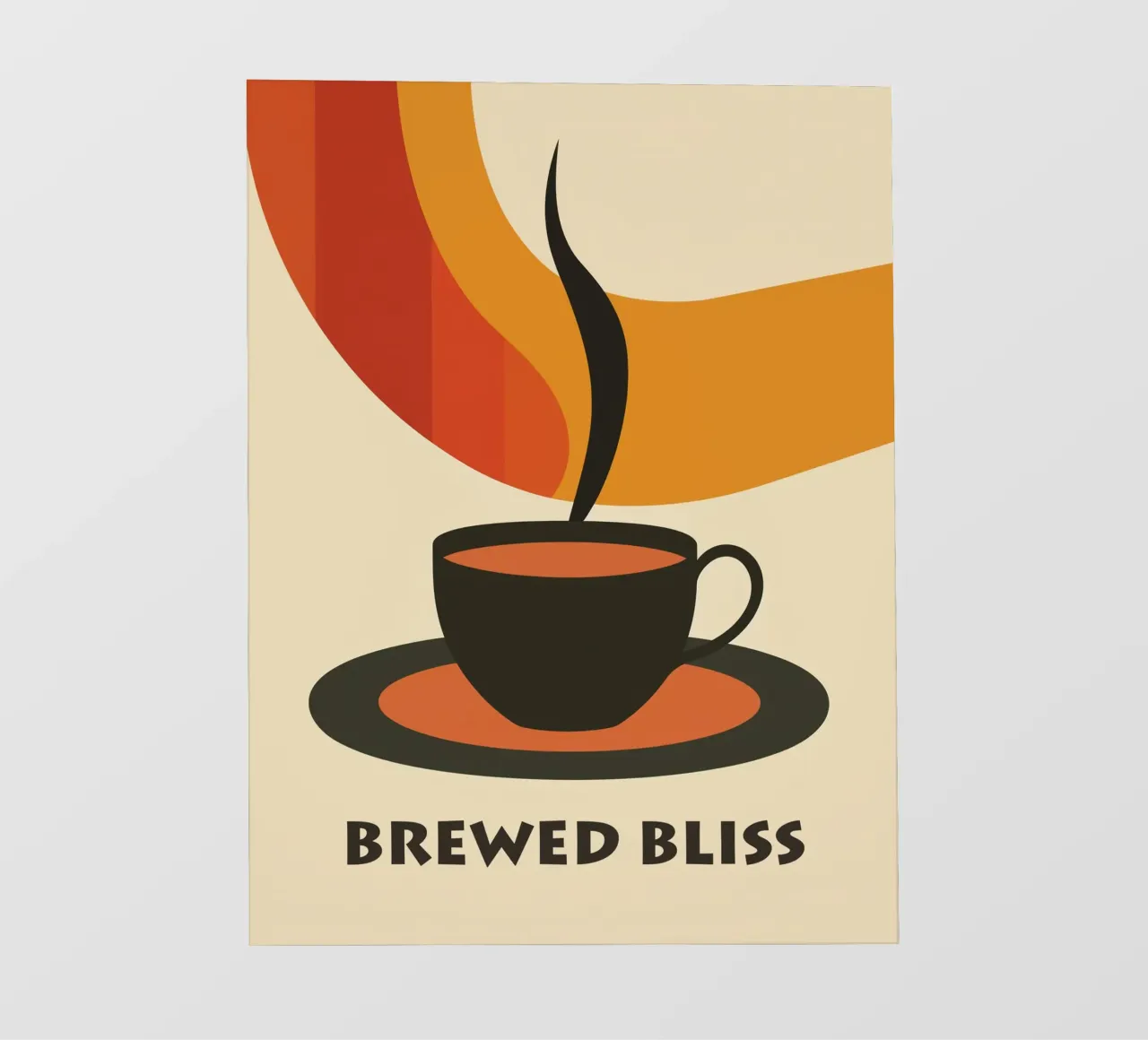 Glücks-Kaffee | Poster del caffè in stile anni '70 pellicola backlit da Autofocus
