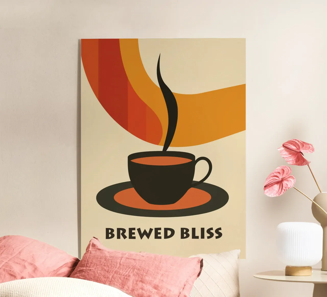 Glücks-Kaffee | Poster del caffè in stile anni '70 plexiglass da Autofocus