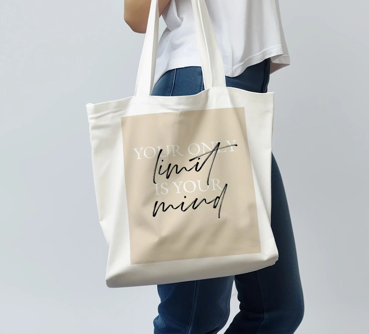 Your only limit is your mind borsa in juta da artbox44