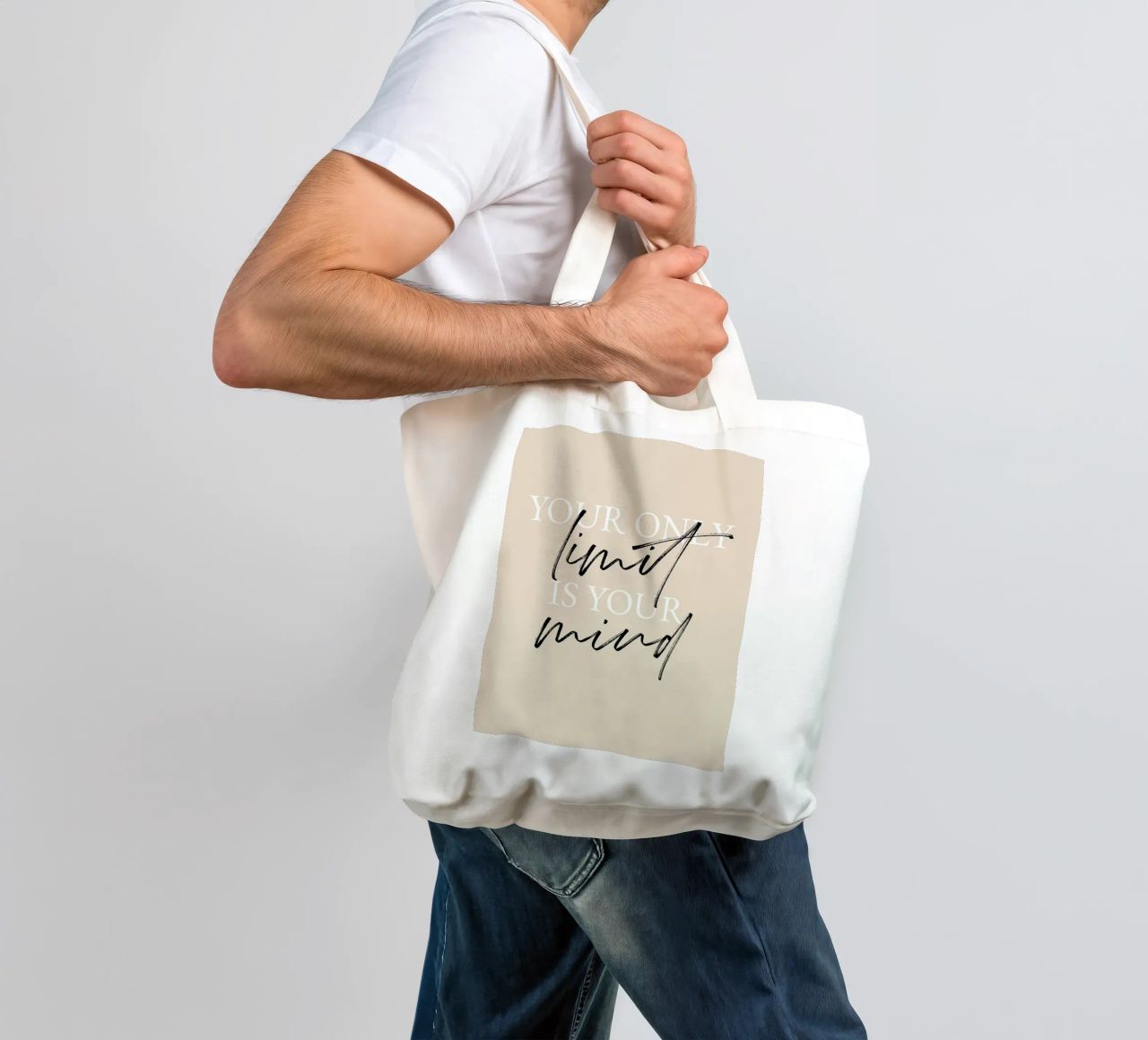 Your only limit is your mind borsa in juta da artbox44