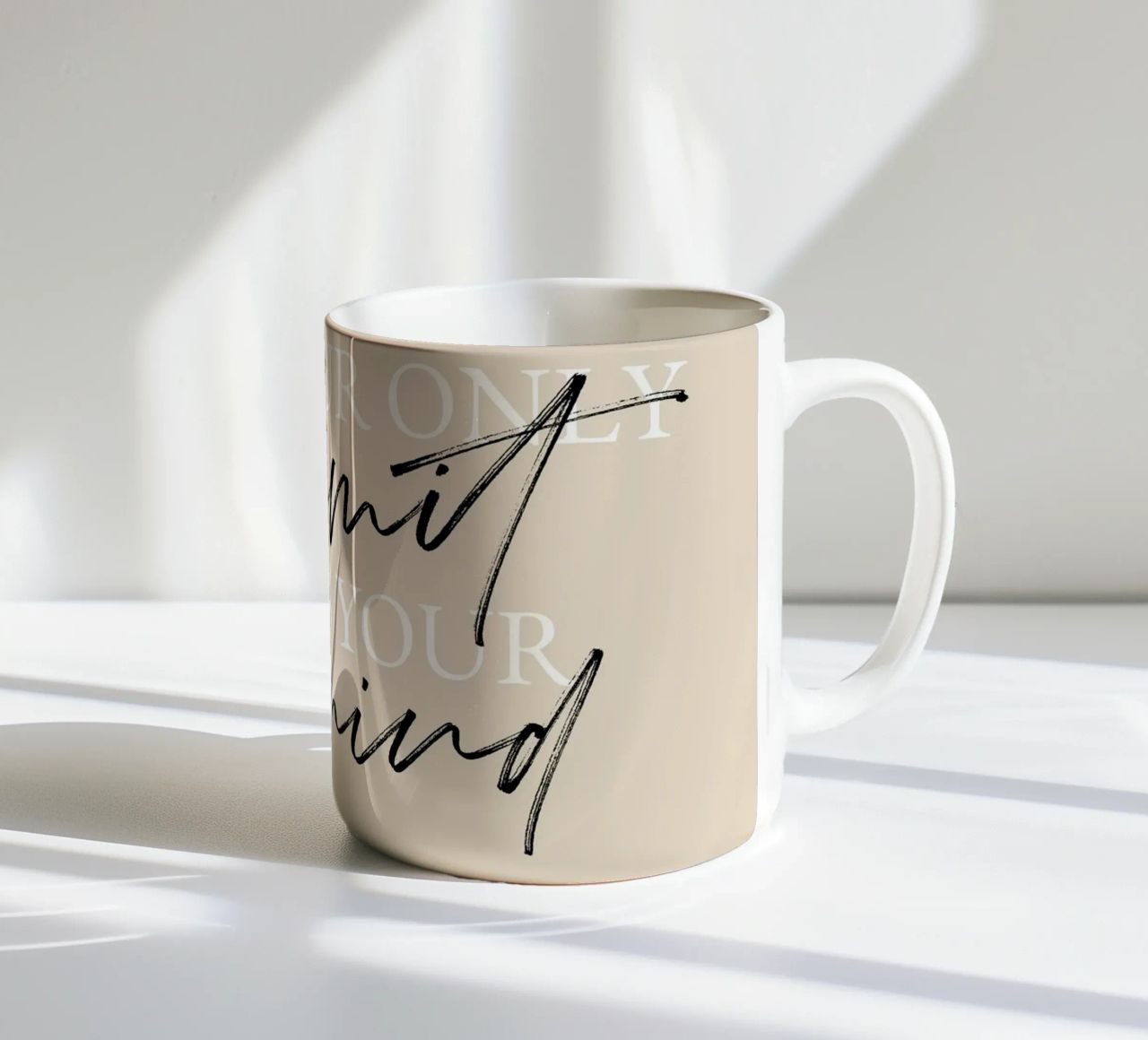 Your only limit is your mind tazza in ceramica da artbox44