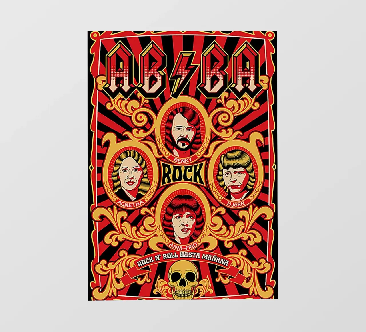 Rock n roll hasta manana - Abba pellicola backlit da HUMMERSONIC
