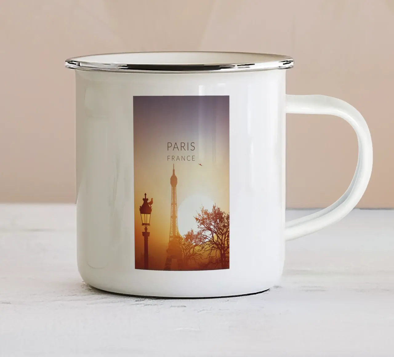 Parigi tazza in smalto da studiopicaprints