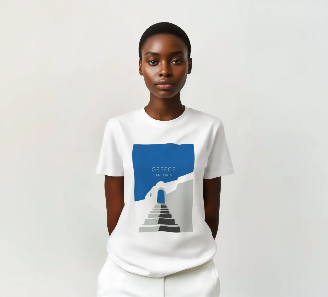 Santorini Grecia t-shirt da studiopicaprints