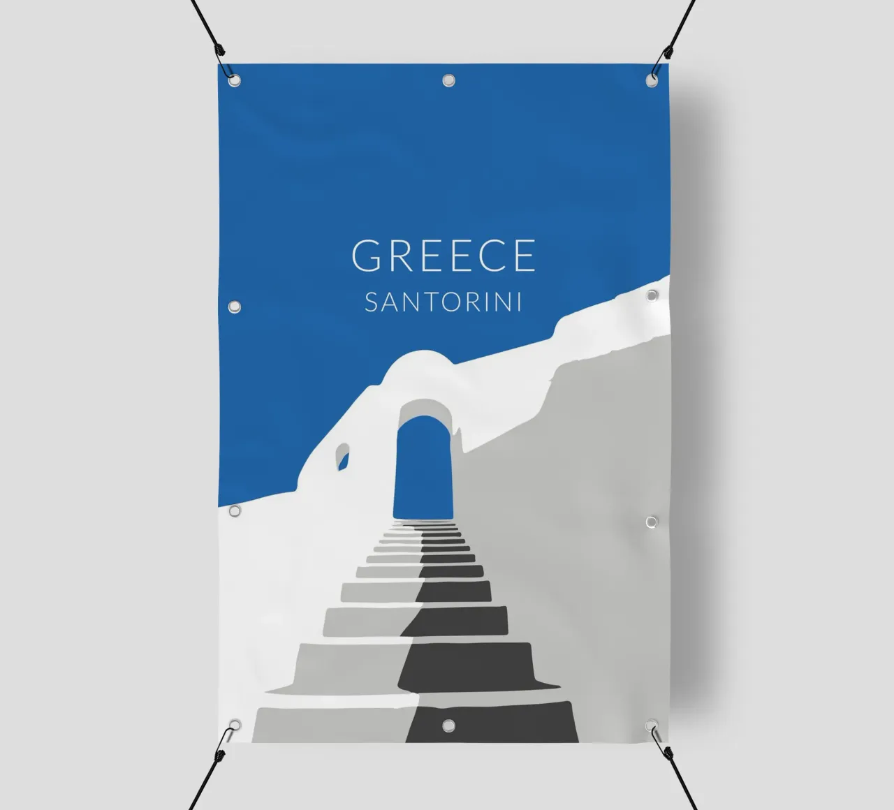 Santorini Grecia telo in pvc da studiopicaprints