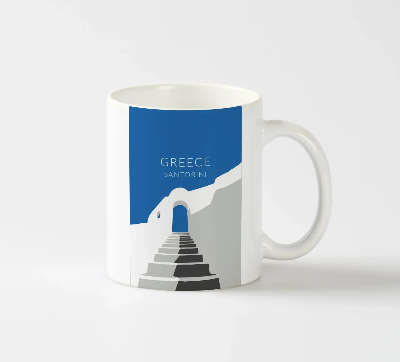 Santorini Grecia tazza in ceramica da studiopicaprints