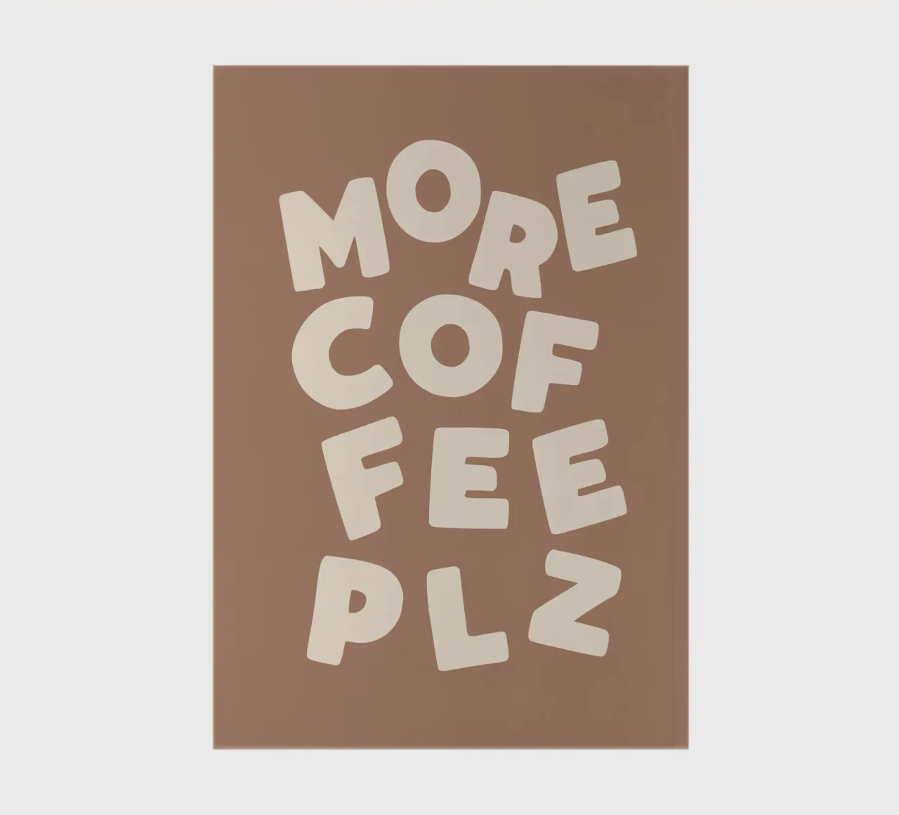 More Coffee Please Caffeine Latte Lovers Kitchen Typography notebook by THE MOTIVATED TYPE