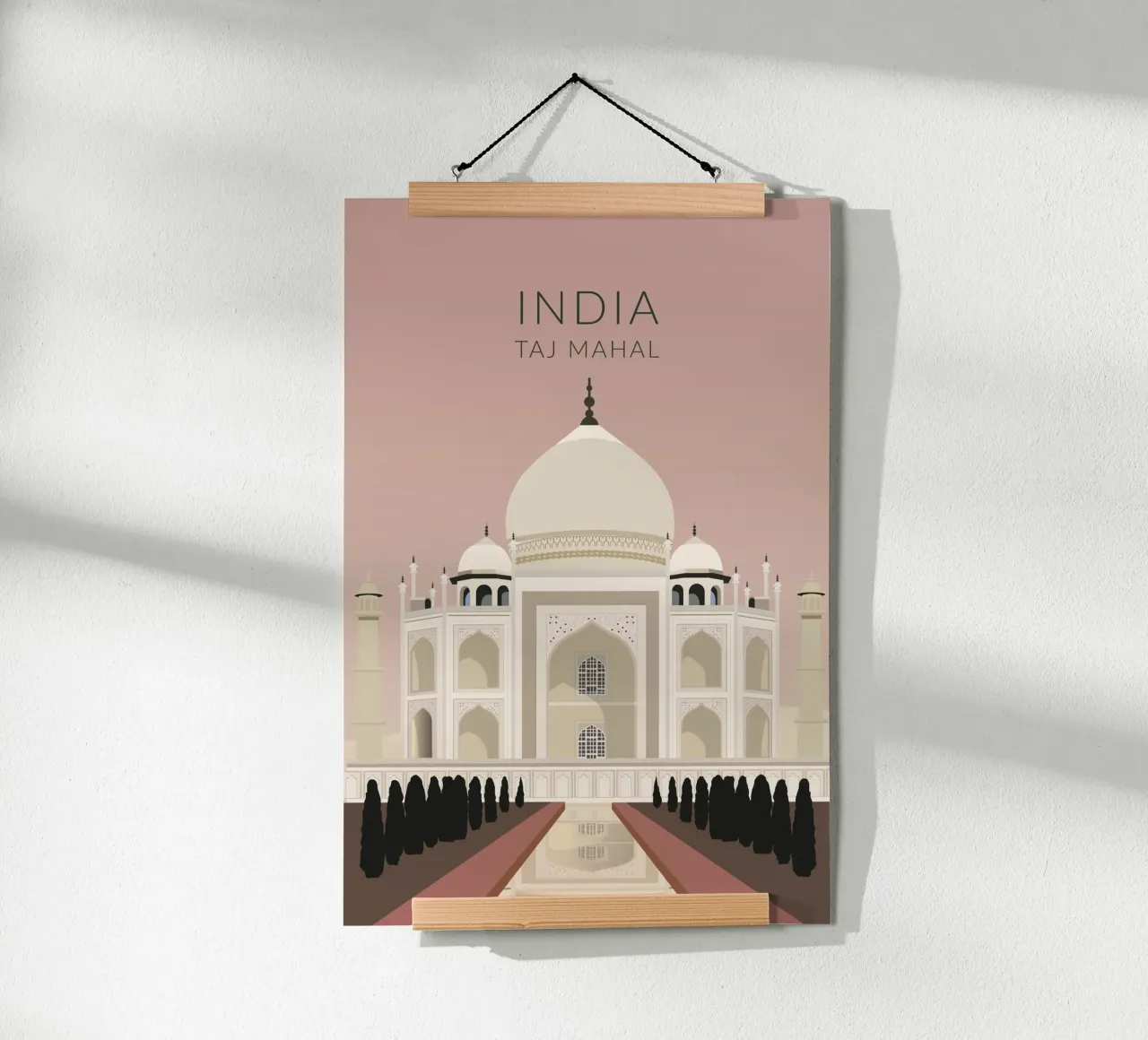 Taj Mahal India poster con telaio in plastica da studiopicaprints