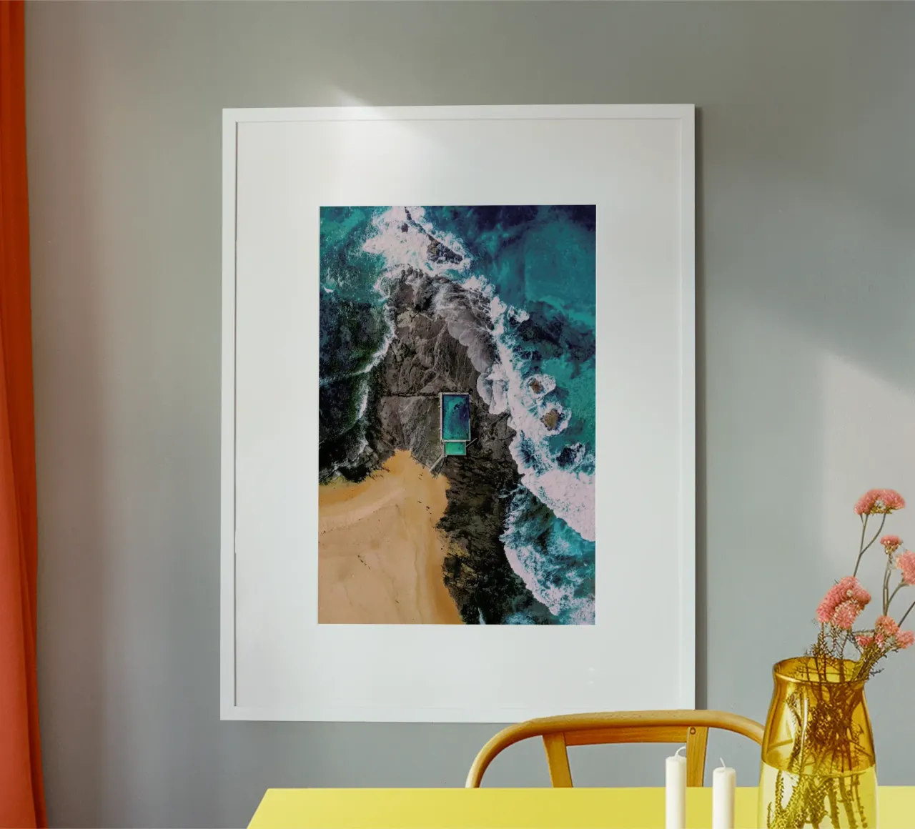 Marble Beach poster con telaio in plastica da EyeEm Mobile GmbH