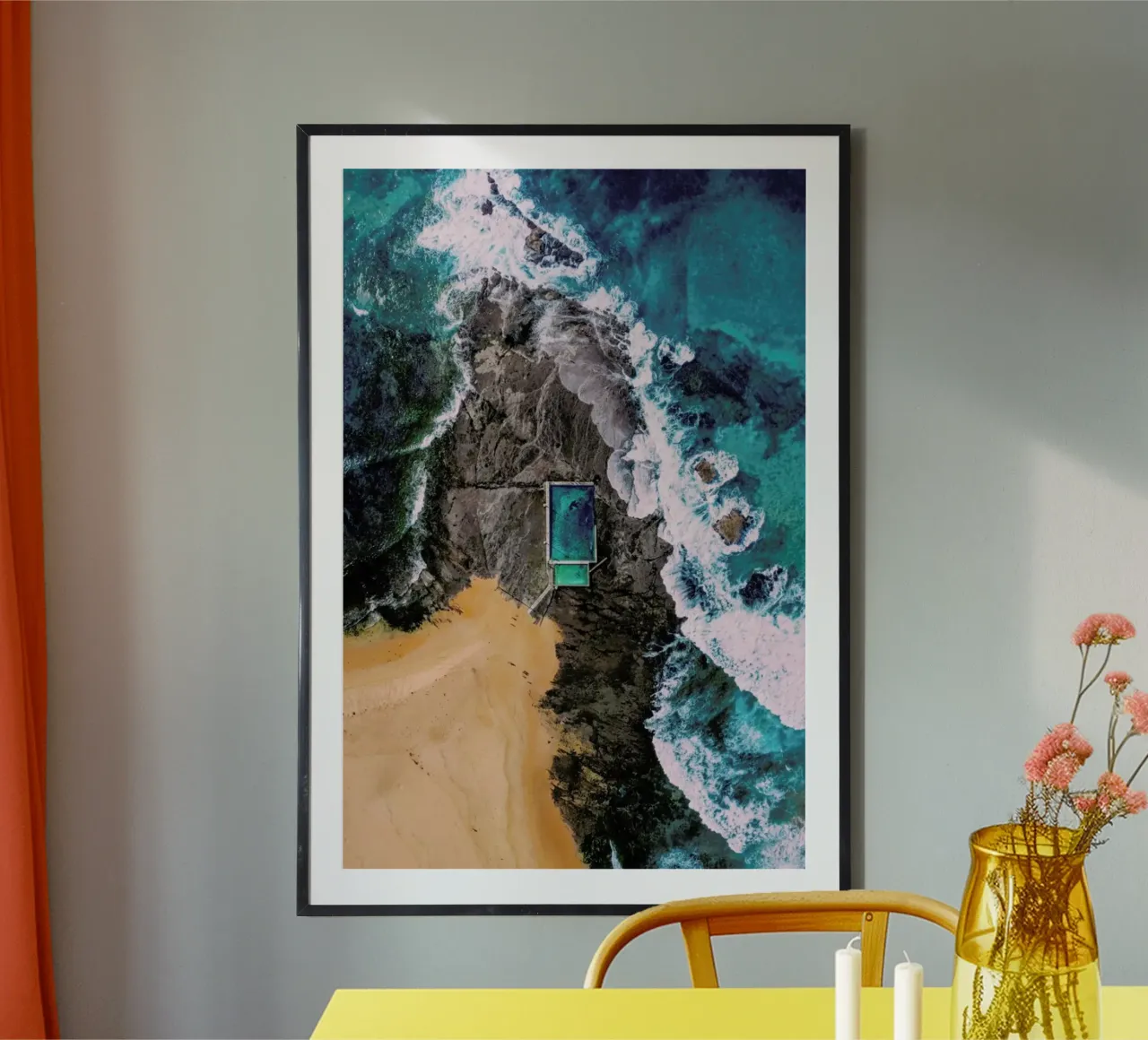 Marble Beach poster con telaio in plastica da EyeEm Mobile GmbH
