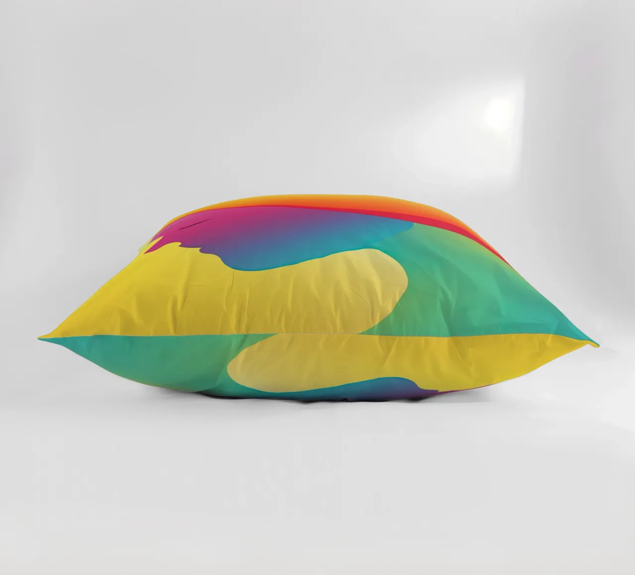 Donna arcobaleno colorata con design al neon cuscino da Autofocus