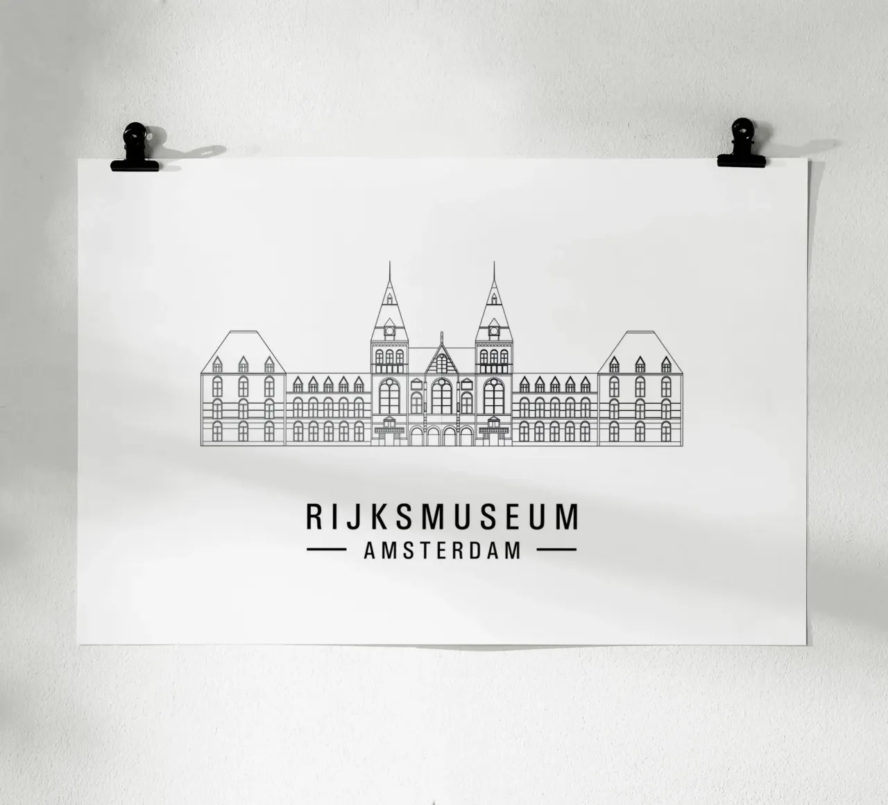Rijksmuseum Amsterdam poster avec cadre en bois de studiopicaprints