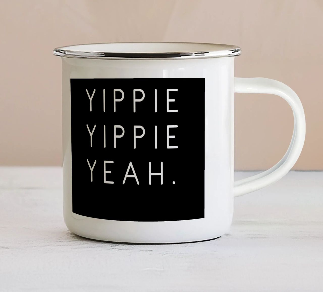 Yippie Yippie Yeah tazza in smalto da artbox44