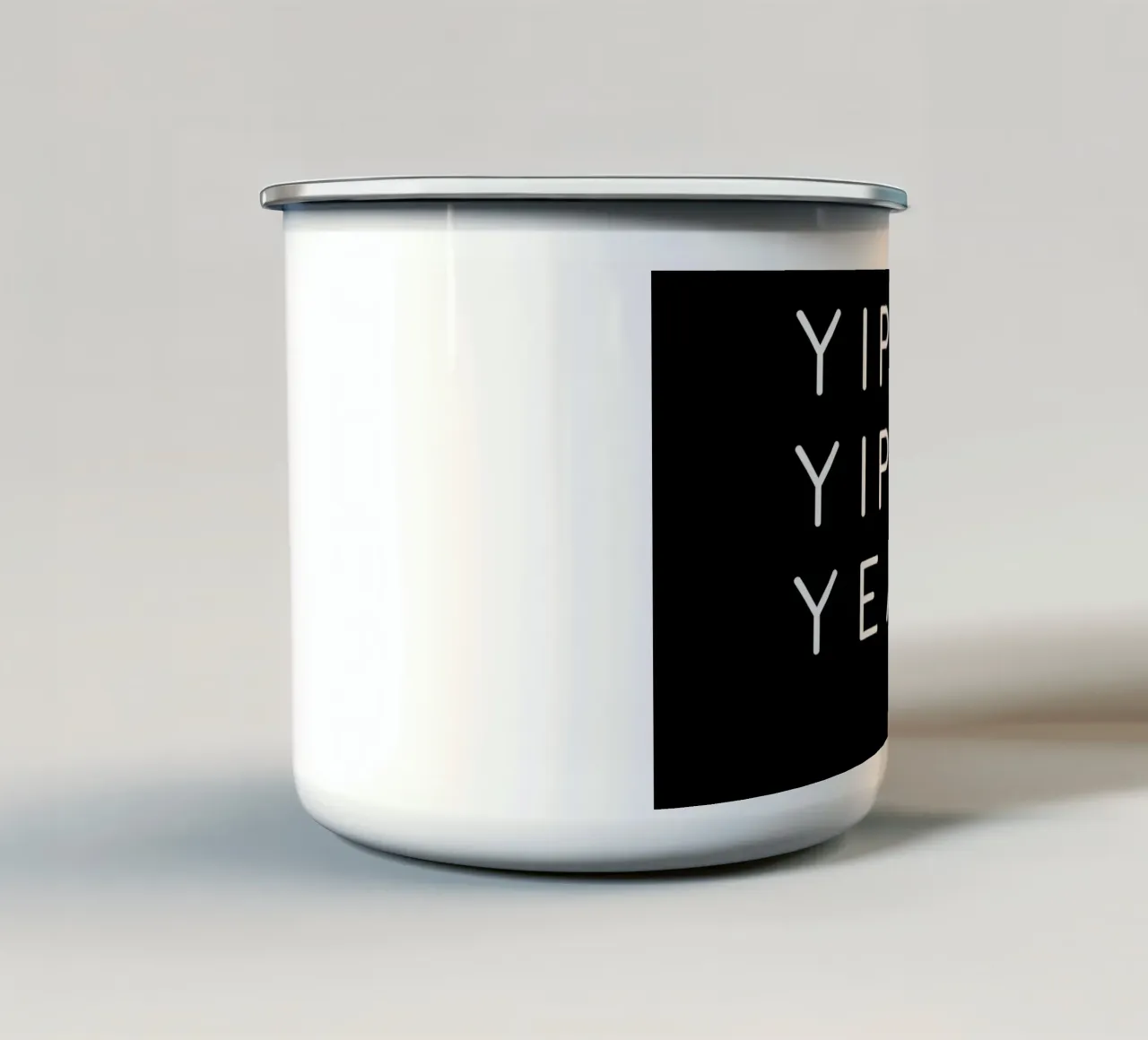 Yippie Yippie Yeah taza de esmalte de artbox44
