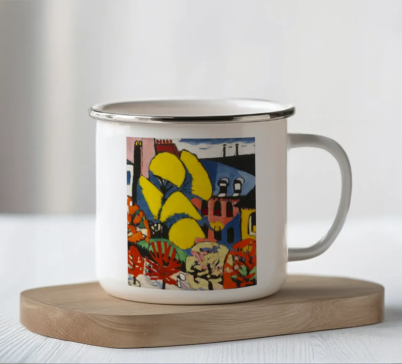 Trees -  Henry Lyman Sayen Print Emaille Tasse von Venus Art
