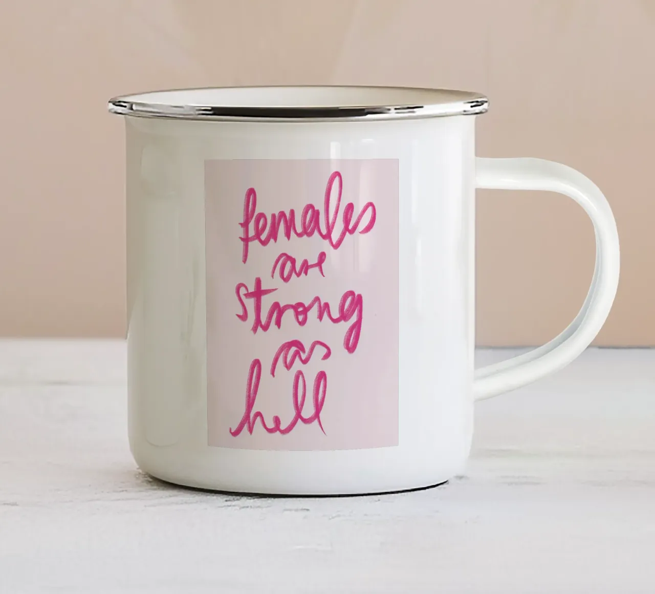 Females are strong as hell tazza in smalto da artbox44