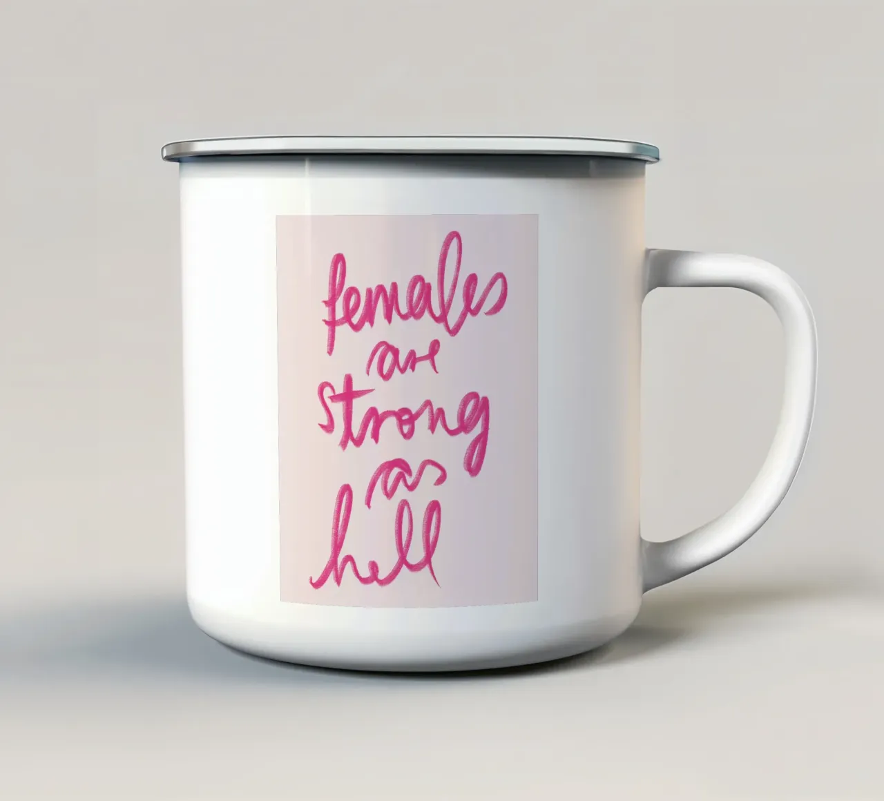 Females are strong as hell tazza in smalto da artbox44