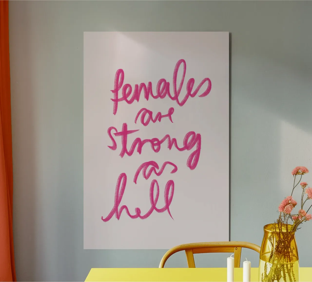 Females are strong as hell alluminio dibond da artbox44