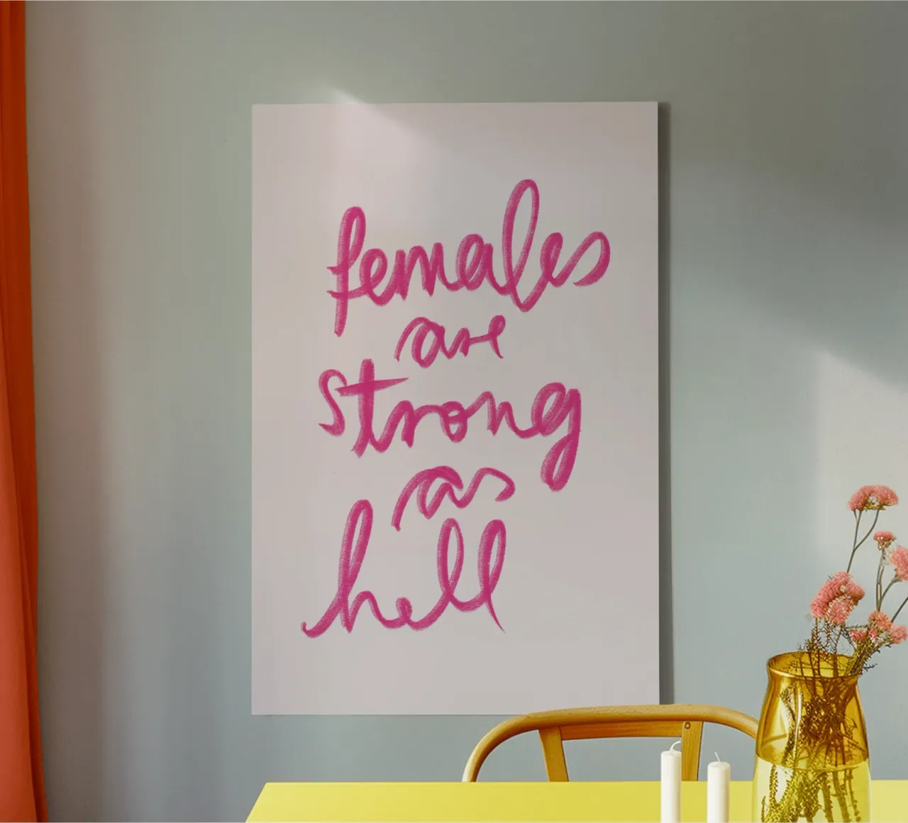 Females are strong as hell canvas by artbox44