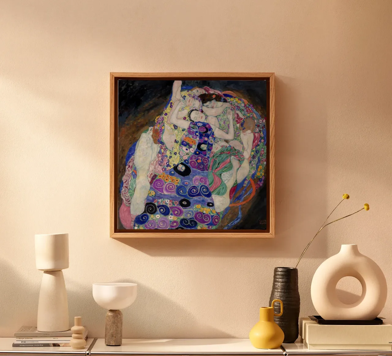The Virgin by Klimt tela con Cornice a cassetta da Venus Art