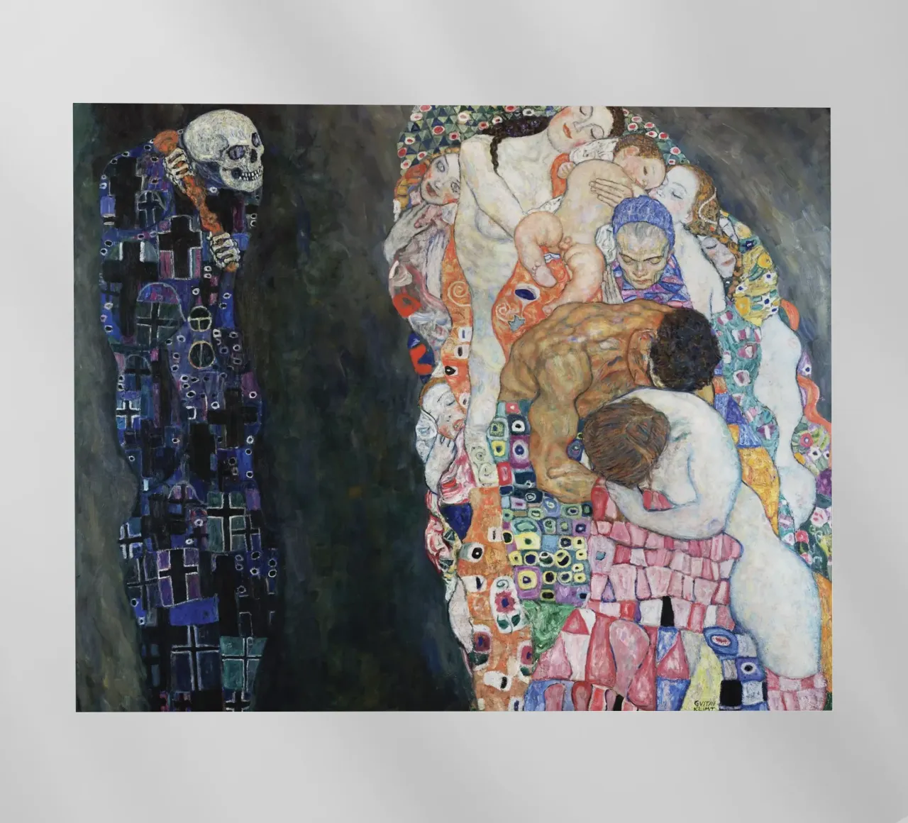 Gustav Klimt's Death and Life print pellicola backlit da Venus Art