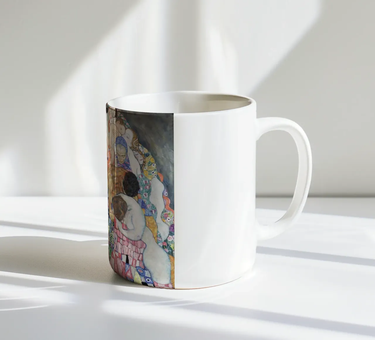 Gustav Klimt's Death and Life print tazza in ceramica da Venus Art