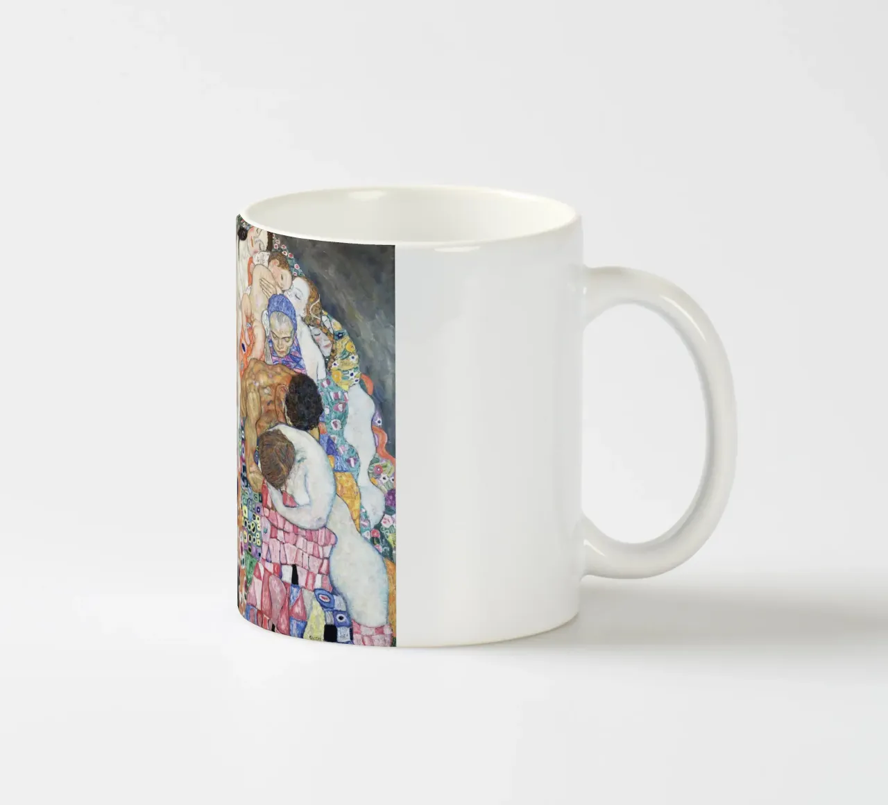 Gustav Klimt's Death and Life print tazza in ceramica da Venus Art