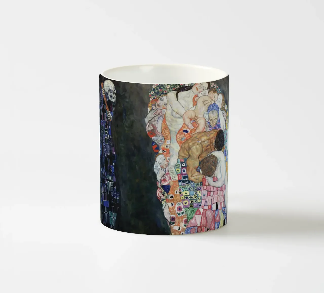 Gustav Klimt's Death and Life print tazza in ceramica da Venus Art