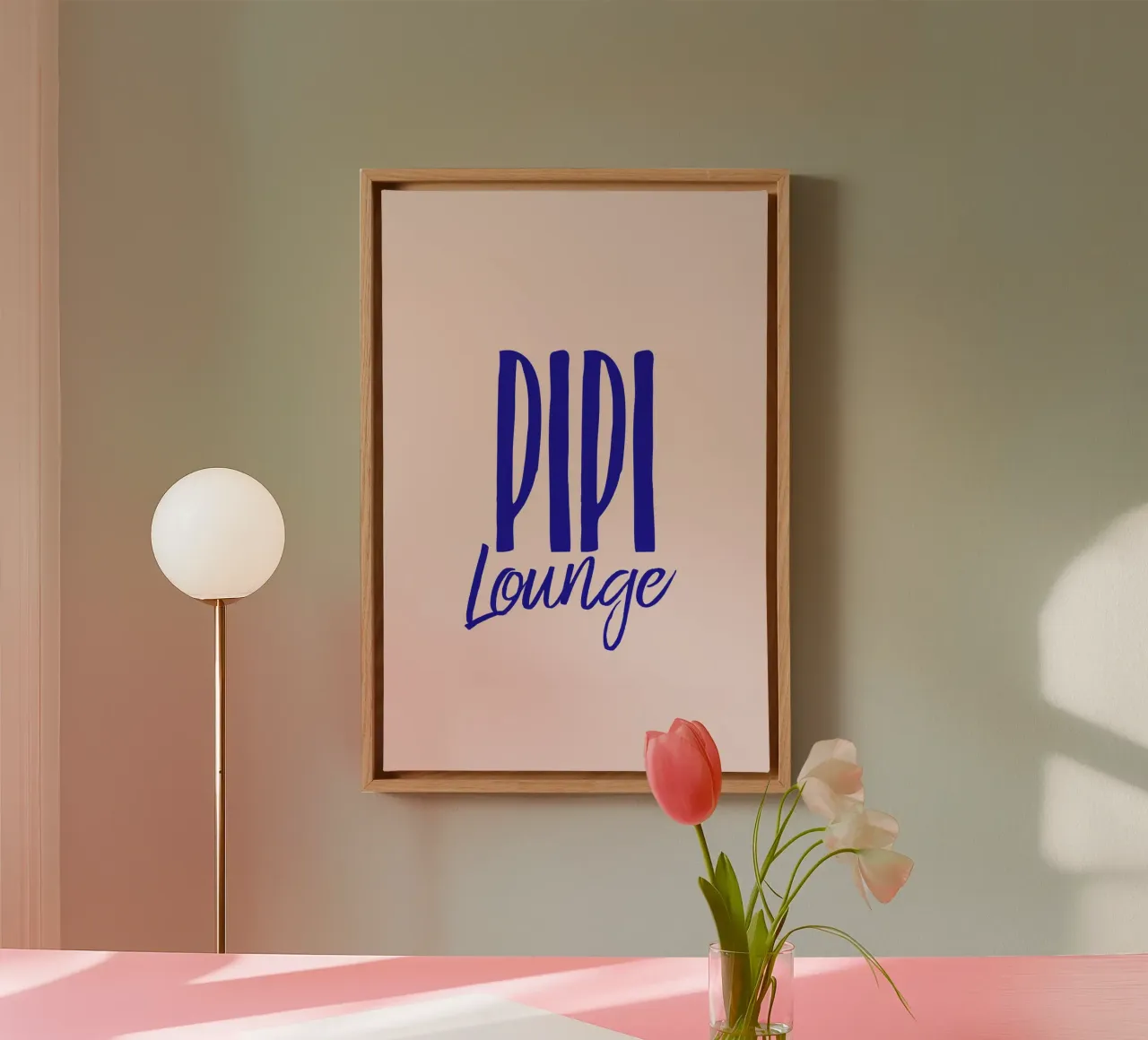 Pipi Lounge tela con Cornice a cassetta da artbox44