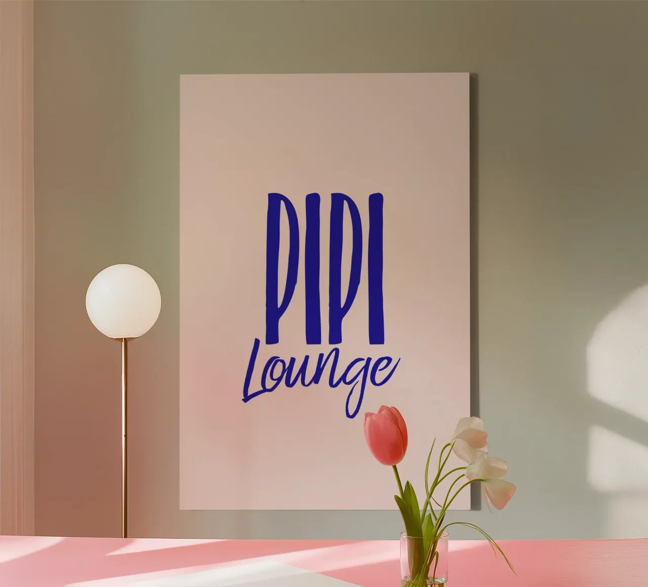Pipi Lounge tela con Cornice a cassetta da artbox44