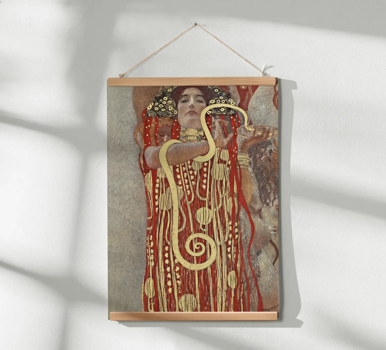 Gustav Klimt's Hygieia (1907) classical painting poster con telaio in alluminio da Venus Art