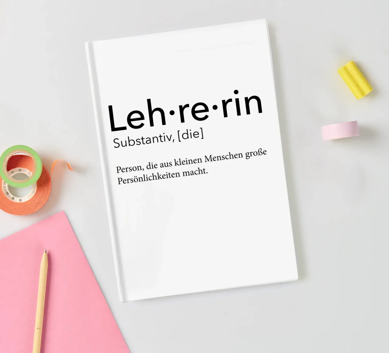 Lehrerin Definition notebook by artbox44