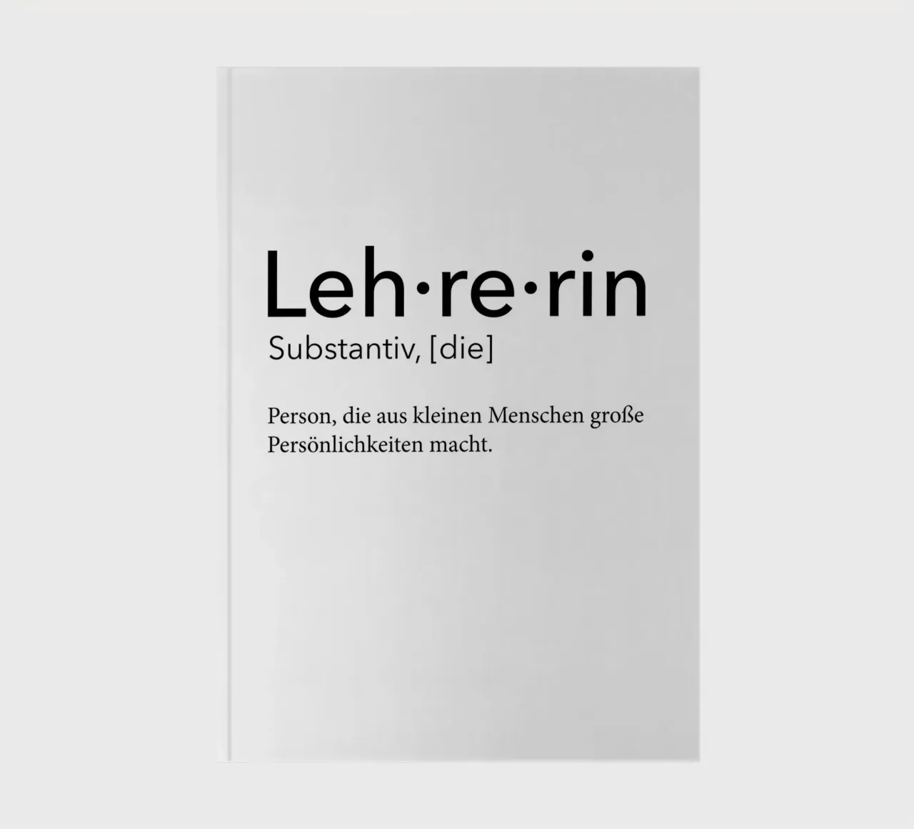 Lehrerin Definition notebook by artbox44