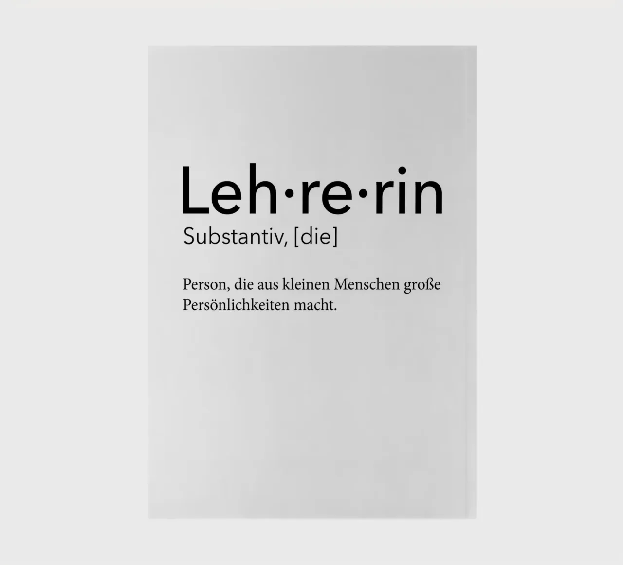 Lehrerin Definition notebook by artbox44