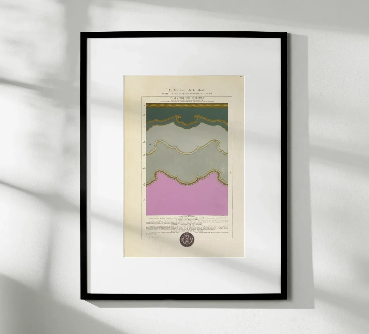 Tenture murale, L'harmonie des couleurs, 1815 - Édouard Guichard poster van Artokoloro Quint Lox Ltd