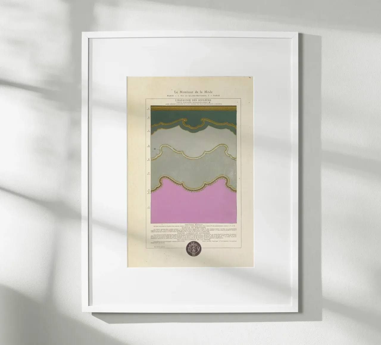 Tenture murale, L'harmonie des couleurs, 1815 - Édouard Guichard poster van Artokoloro Quint Lox Ltd