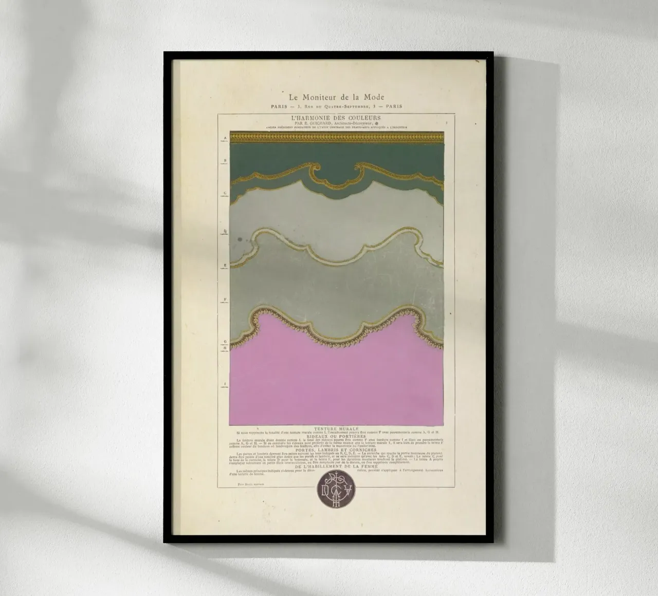 Tenture murale, L'harmonie des couleurs, 1815 - Édouard Guichard poster van Artokoloro Quint Lox Ltd