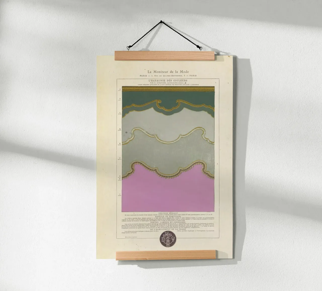 Tenture murale, L'harmonie des couleurs, 1815 - Édouard Guichard poster van Artokoloro Quint Lox Ltd