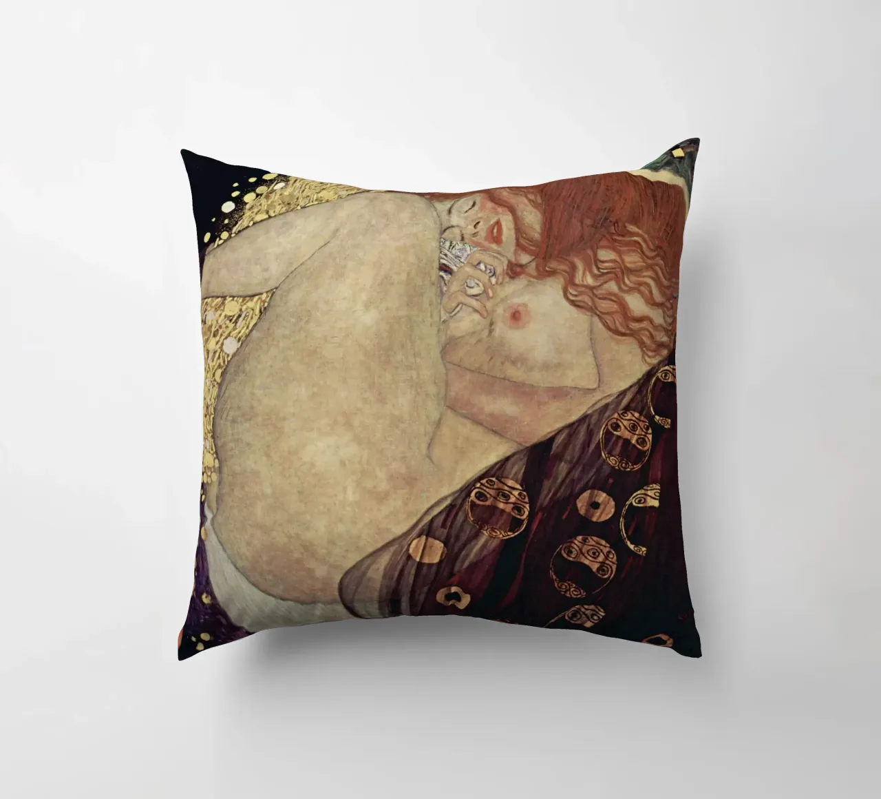 Gustav Klimt's Danae print cuscino da Venus Art