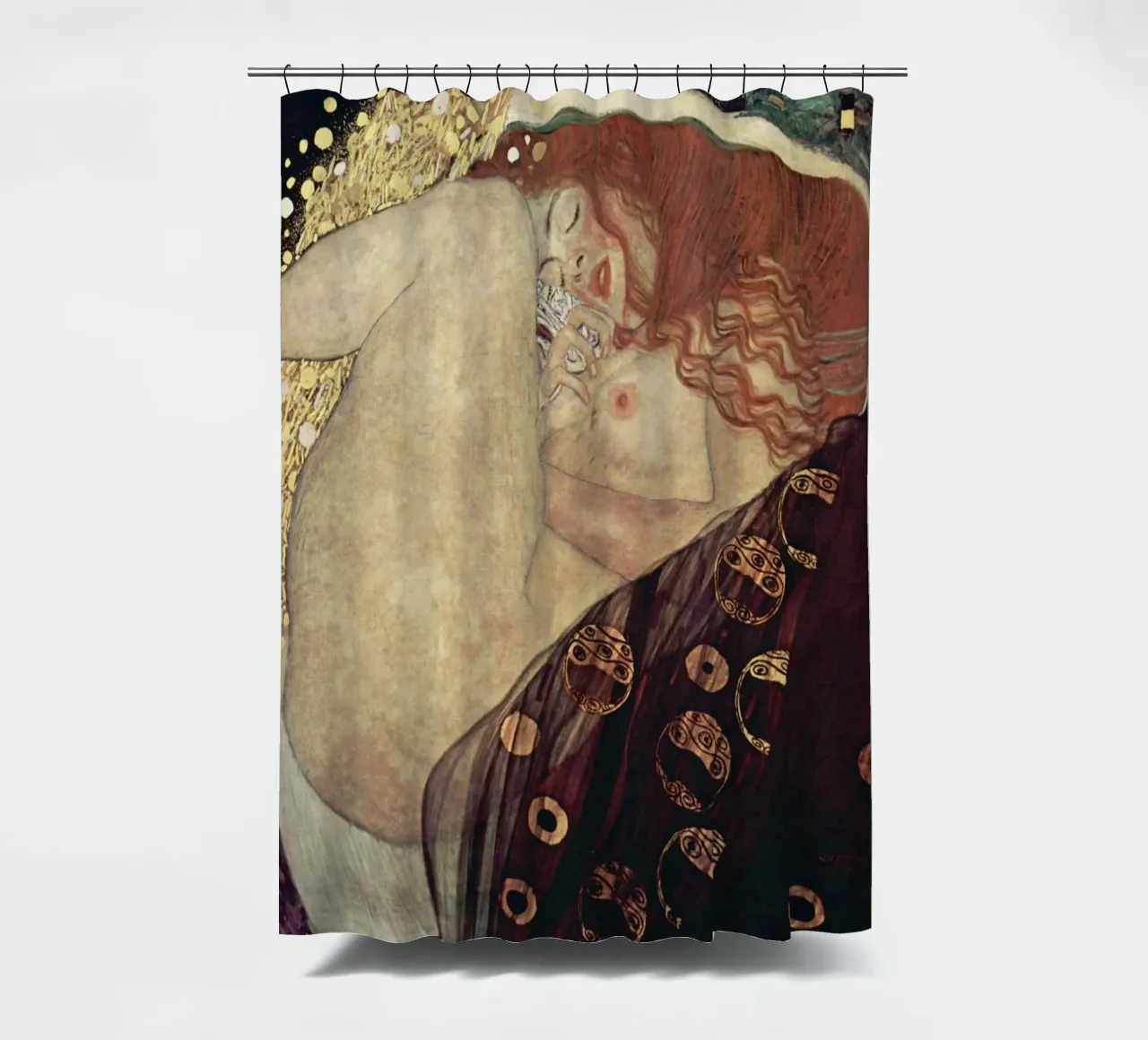 Gustav Klimt's Danae print shower curtain by Venus Art