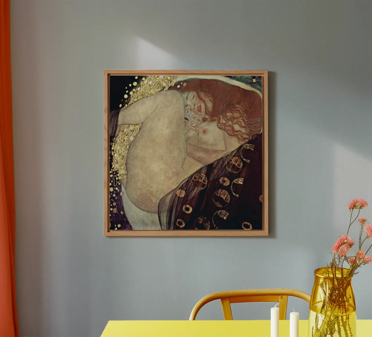 Gustav Klimt's Danae print alluminio dibond da Venus Art