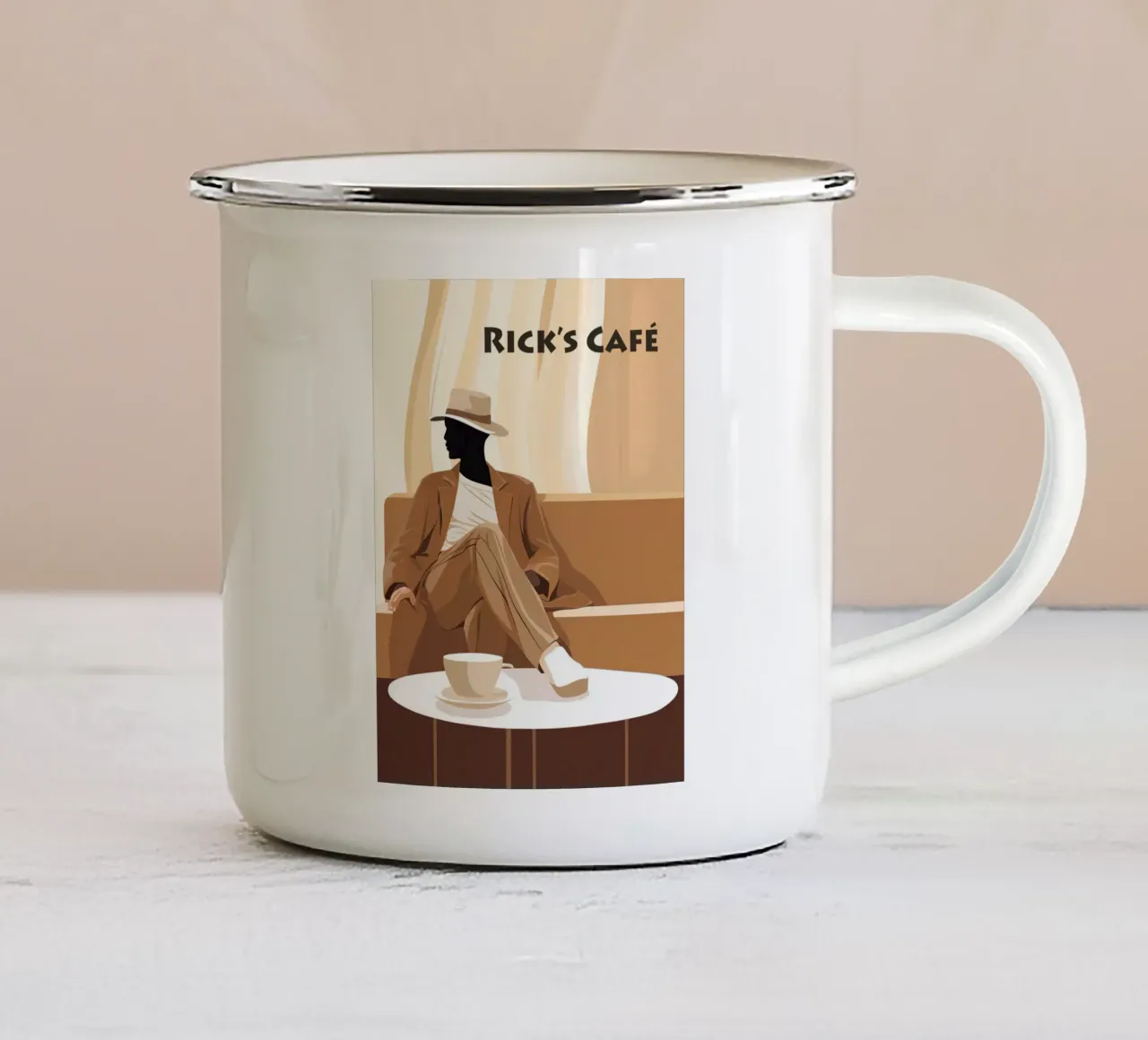 Ricks Cafe Casablanca | Mocha Mousse Colored Artwork tazza in smalto da Autofocus